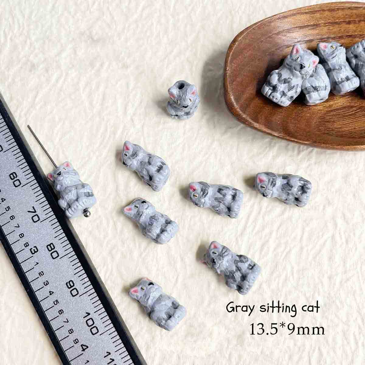 Fiasrel Cute animal hand-painted ceramic beads