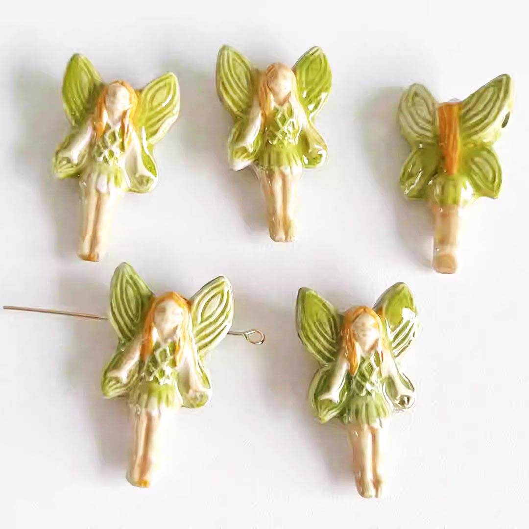 Fiasrel Colorful hand-painted ceramic beads for fairies