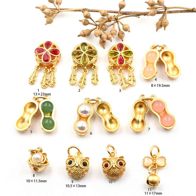 Fiasrel Peanut agate beads Drop Pendant