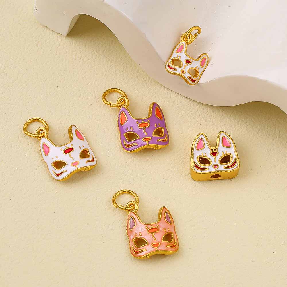 Fiasrel Little fox spirit mask Drop Pendant