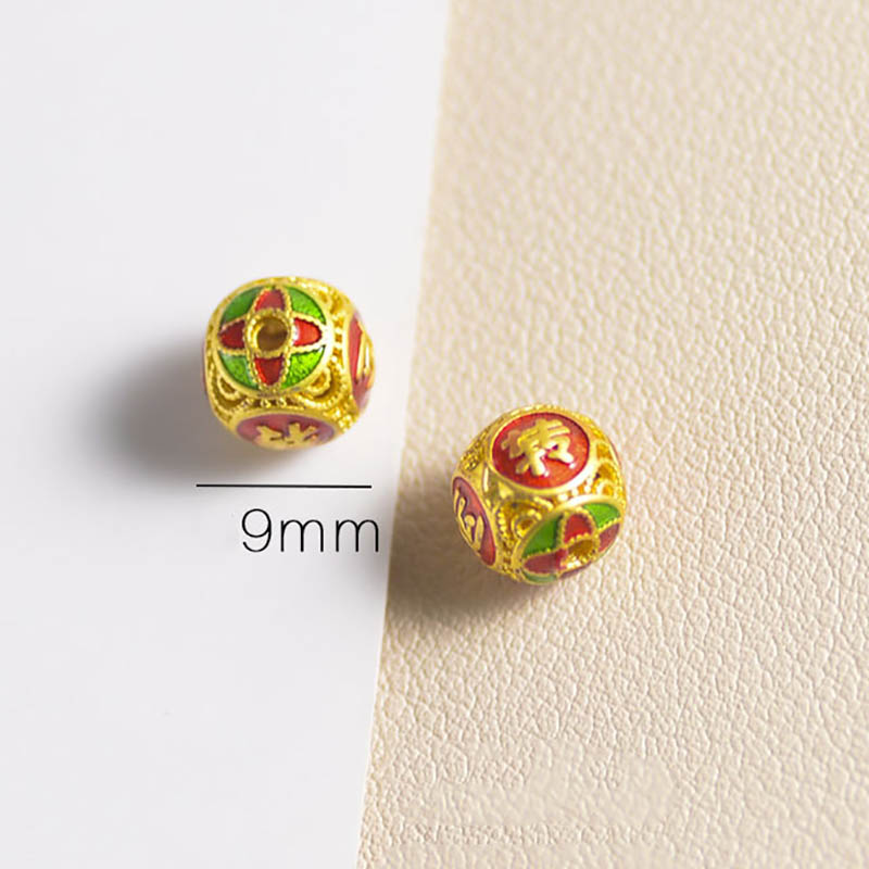 Fiasrel Hollow ball spacer beads-2 Drop Pendant