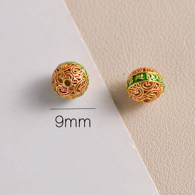 Fiasrel Hollow ball spacer beads-3 Drop Pendant
