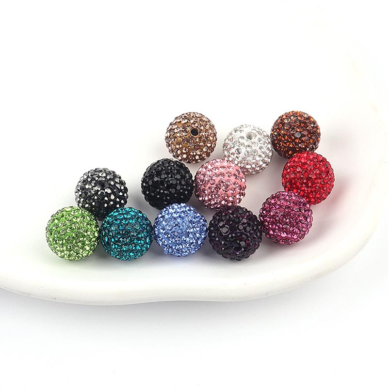 Fiasrel 16mm Drill ball clay DIY Shamballa Beads