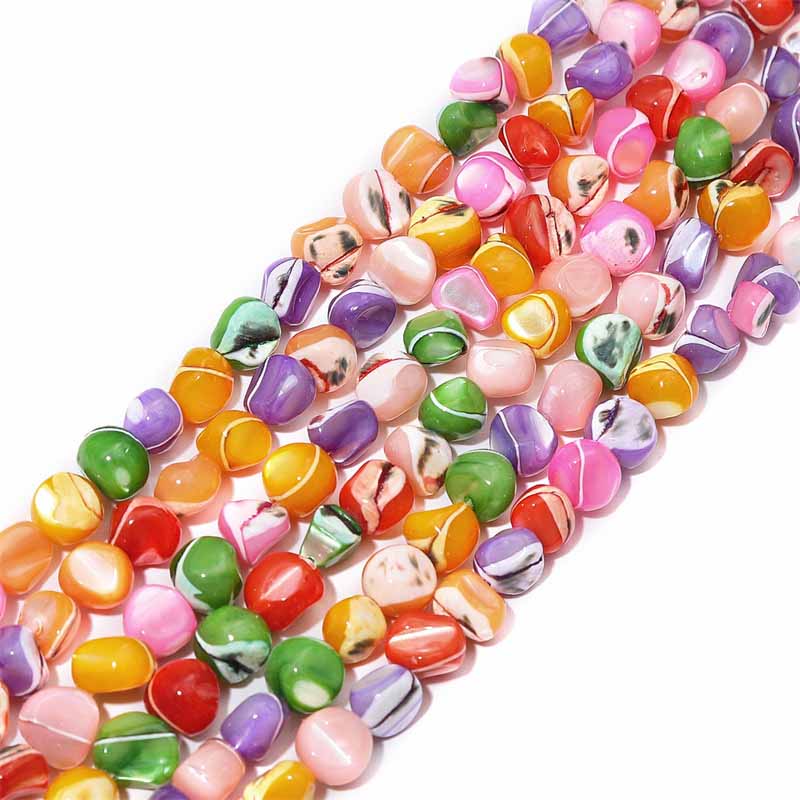 Fiasrel Natural Irregular Colored Horse Hoof Shell Beads - DIY Jewelry Materials