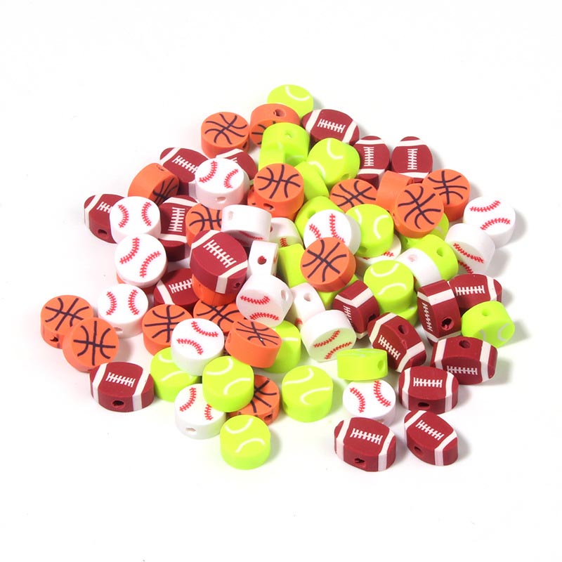 Fiasrel 50pcs diy soft clay beads for balls