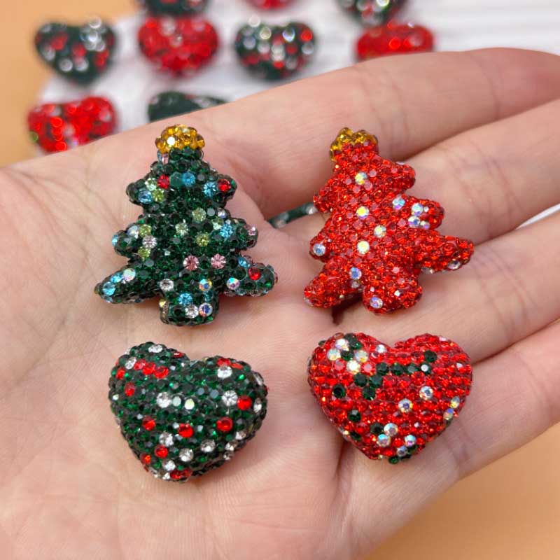 Fiasrel 20pcs Christmas is filled with hearts DIY Shamballa Beads