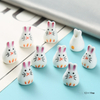 Fiasrel Cute ceramic carrot rabbit dot beads