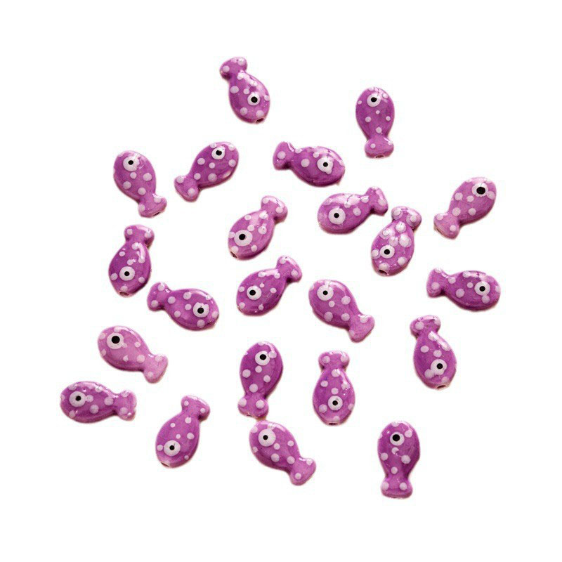 Fiasrel Cartoon fish ceramic beads