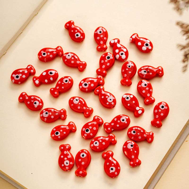 Fiasrel Cartoon fish ceramic beads