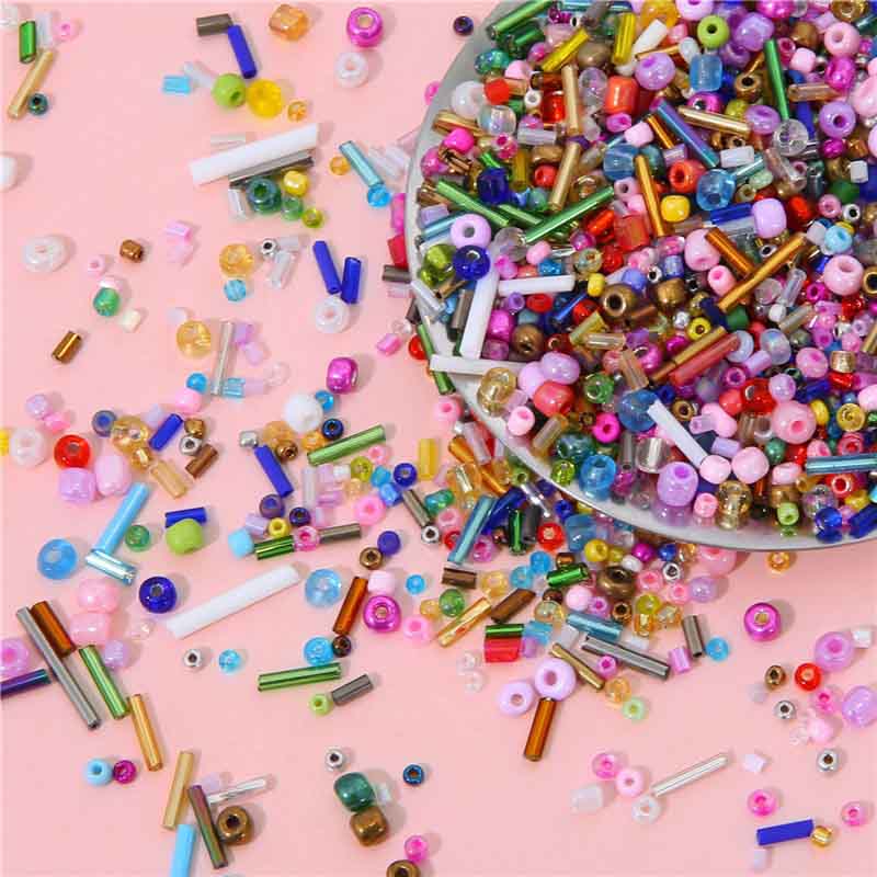 Fiasrel 30g DIY Handmade Glass Seed Beads for Jewelry Making