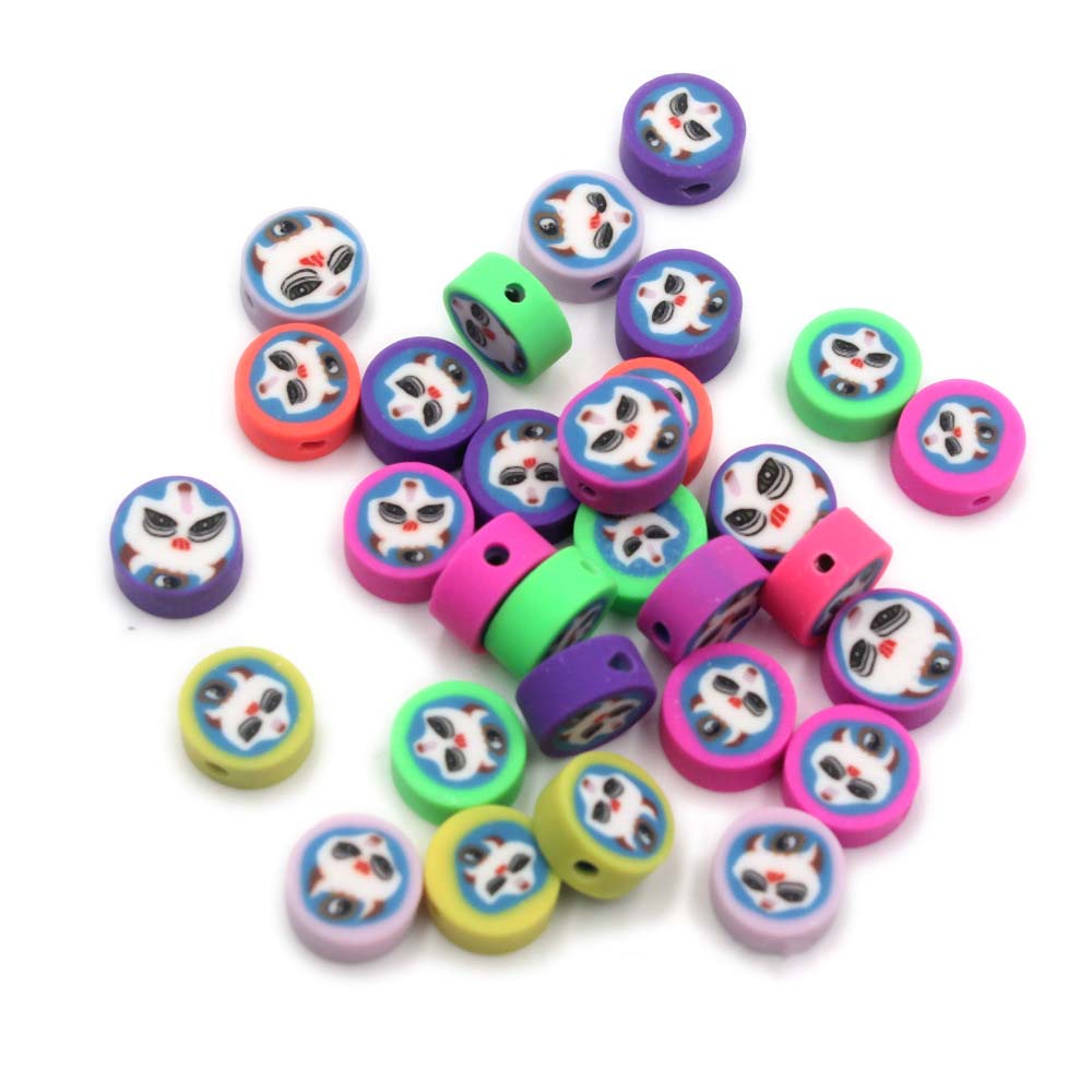 Fiasrel 1000pcs Children's diy mixed-color animal soft clay beads