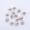 Fiasrel 20pcs Gold and silver colored diamond balls DIY Shamballa Beads