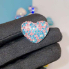 Fiasrel 6pcs Heart-shaped colored clay drill DIY Shamballa Beads