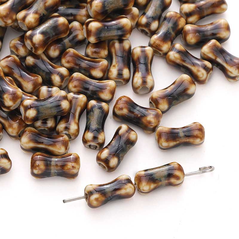 Fiasrel Hand-painted bone ceramic beads