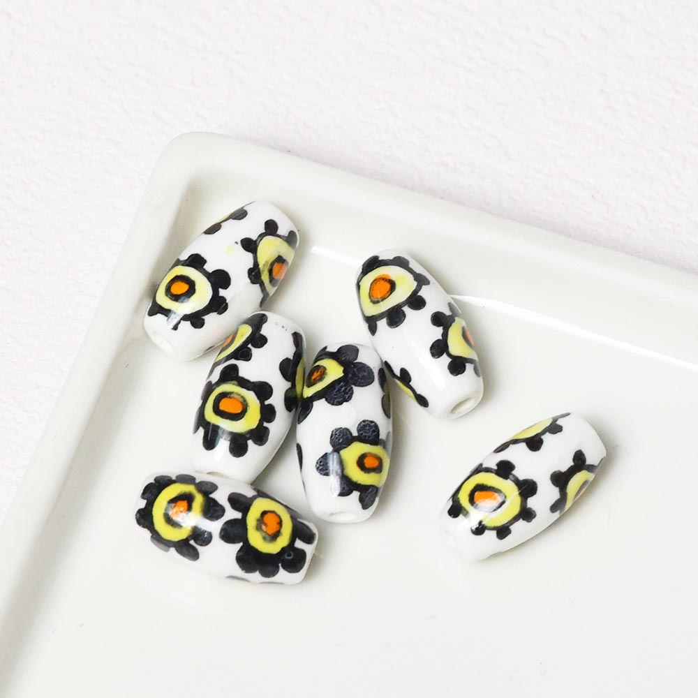 Fiasrel Retro hand-painted ceramic beads