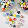 Fiasrel Shiny heart-shaped ceramic beads
