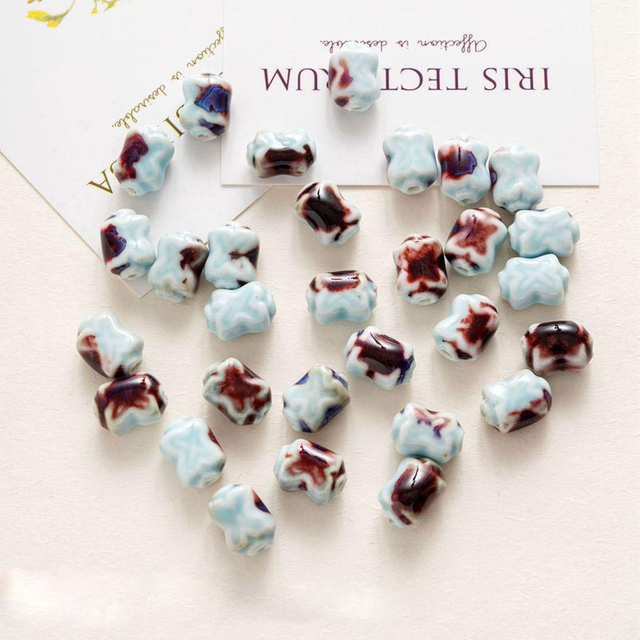 Fiasrel Blue ceramic beads