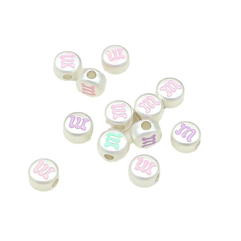 Fiasrel 10pcs Cartoon heart alloy beads