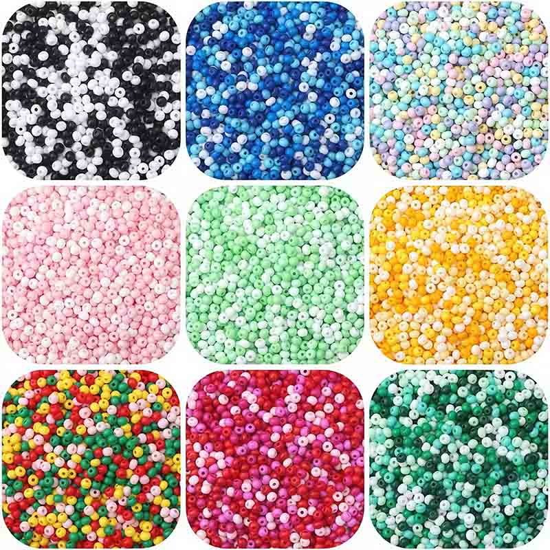 Fiasrel 3/4mm Multicolor Seed Beads for Handmade DIY