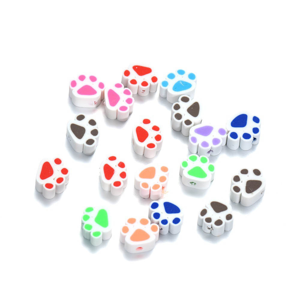 Fiasrel 200pcs Cartoon animal bear claw soft clay beads