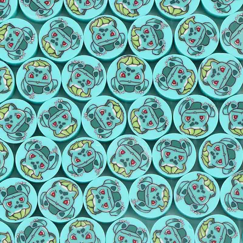 Fiasrel 100pcs Pokemon series soft clay beads