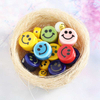 Fiasrel Flat and round smiling face ceramic beads