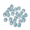 Fiasrel 100pcs Transparent colored smiley face beads