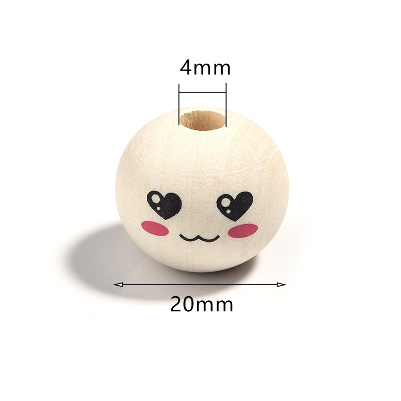Fiasrel 100pcs 20mm Hemu Smiley face beads