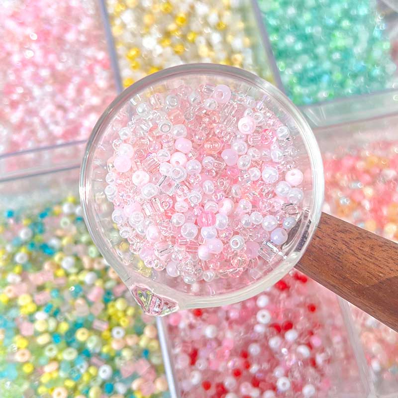 Fiasrel Secret Garden Pastel Glass Seed Beads – Loose DIY Beads 