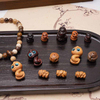 Fiasrel Wooden loose beads of the zodiac snake string