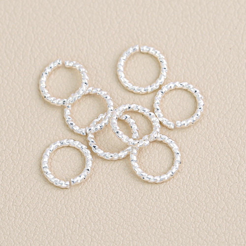 Fiasrel 100pcs Gold and silver embroidered opening ring