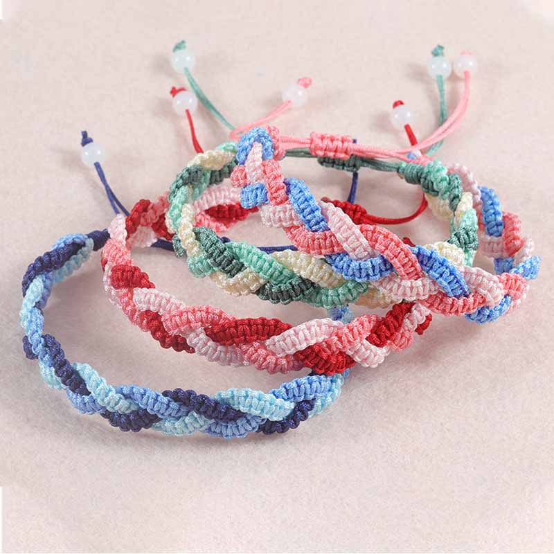 Fiasrel 2pcs Macaron multi-layered color bracelet