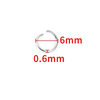 Fiasrel 200pcs 0.6mm Titanium steel open ring connection ring
