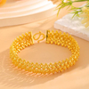 Fiasrel Sparkling small gold bead bracelet