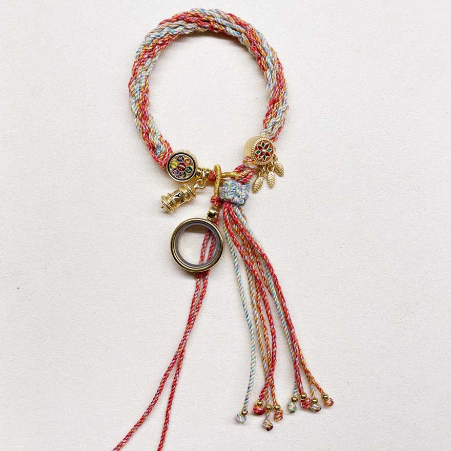 Fiasrel Tibetan-style colorful reincarnation bracelet
