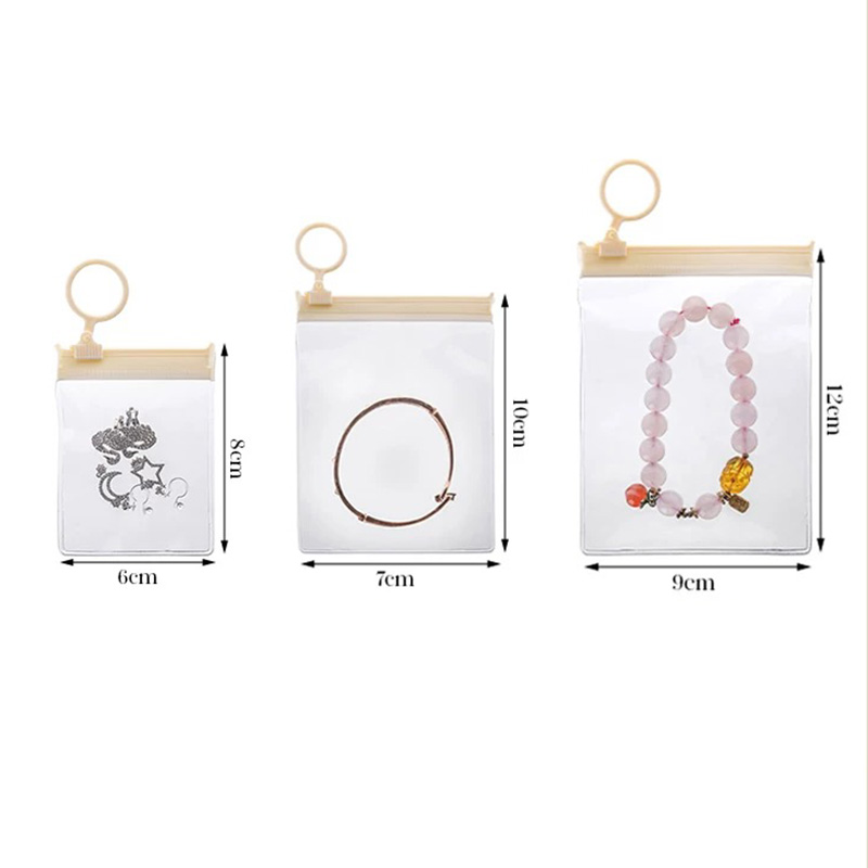 Fiasrel 15pcs Beige pull ring jewelry sealed bag