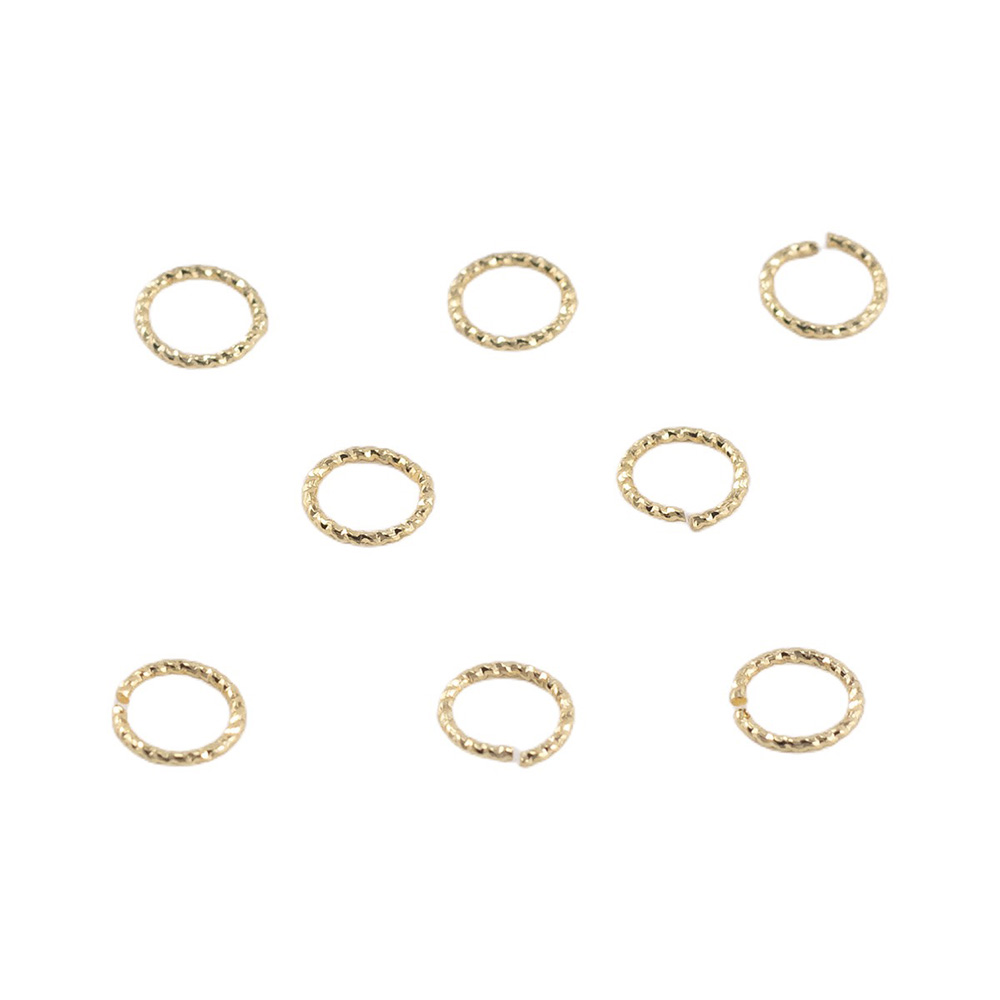 Fiasrel 100pcs 18k gold-plated patterned open ring