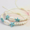 Fiasrel 2pcs Ocean Series Starfish Shell bracelet