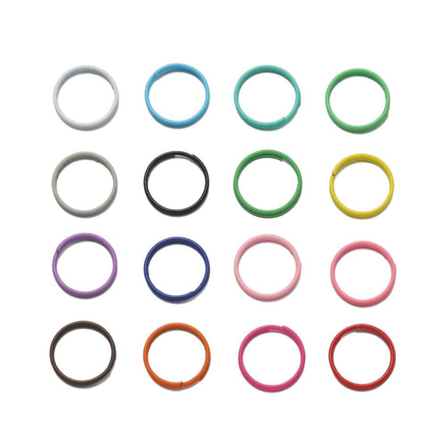 Fiasrel 100pcs Colored painted open ring