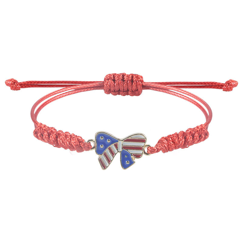 Fiasrel 2pcs Independence Day patriotic wristband