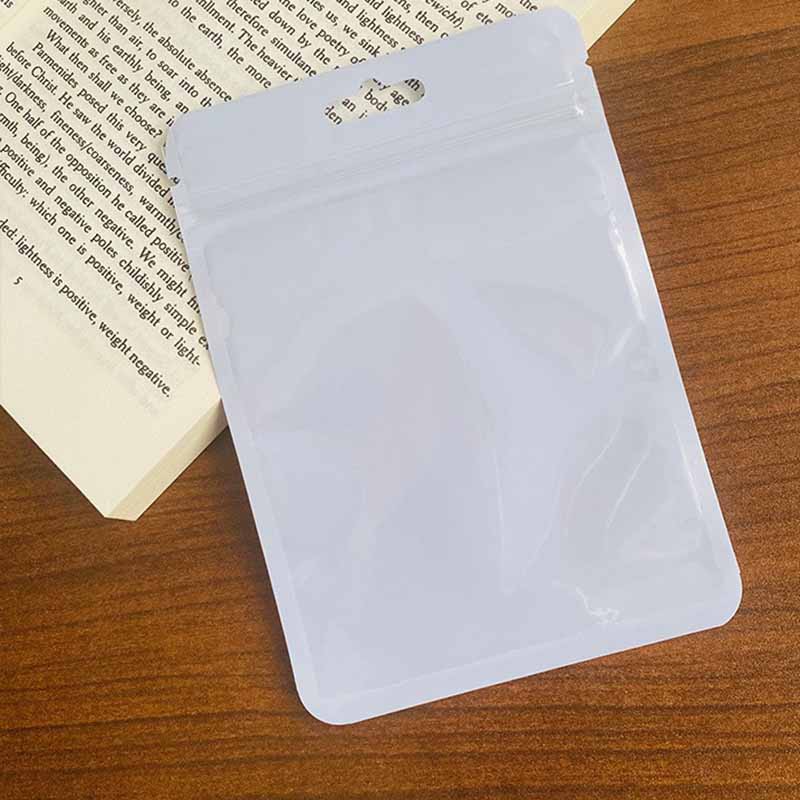 Fiasrel 50pcs Laser single-color self-sealing jewelry bag