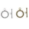 Fiasrel 10pcs DIY Antique Silver Color Plated Zinc Alloy Toggle Jewelry Clasps