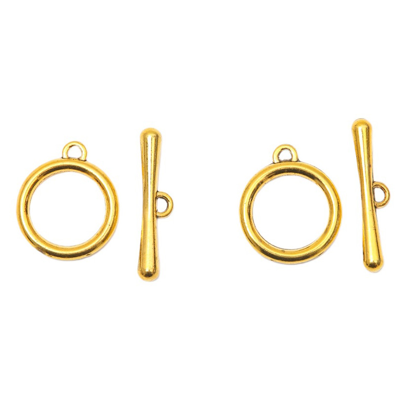 Fiasrel 10pcs Alloy Toggle Ring Bar Clasps for Jewelry Bracelet Necklace Making Accessories
