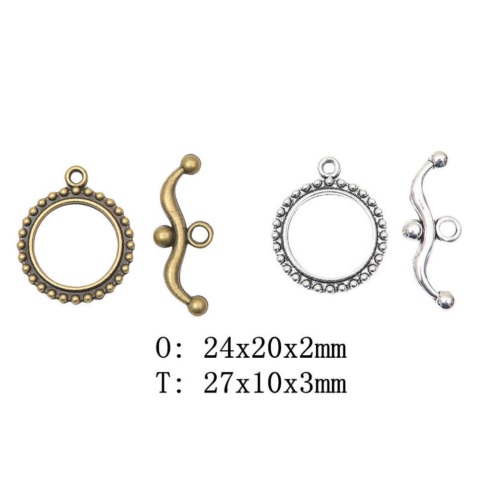 Fiasrel 10pcs DIY Jewelry Accessories Necklace Bracelet OT Clasp Toggle Clasps