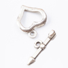 Fiasrel 10pcs Heart Shaped OT Clasp Buckle for DIY Jewelry Making Necklace Bracelet Connector