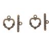 Fiasrel 10pcs Beautiful Fashion Alloy Heart Shape OT Clasp for Jewelry Making Accessories