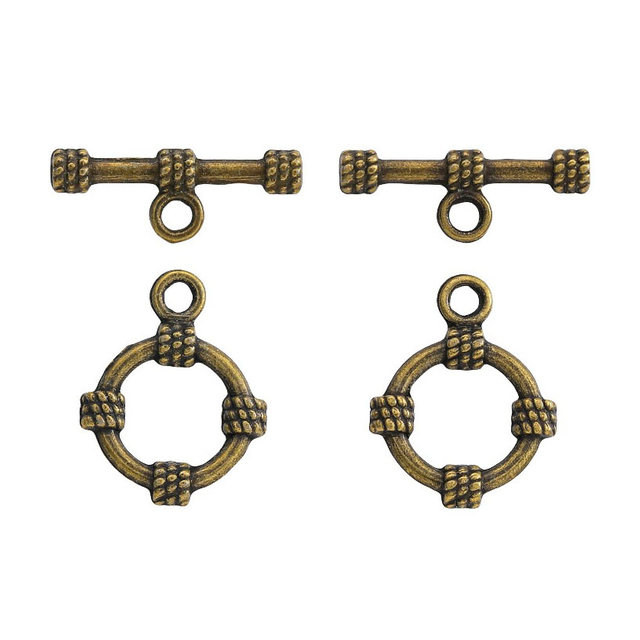 Fiasrel 10pcs DIY Handmade Jewelry Findings Round OT Rope Buckle Assembly Simple Bracelet Connection Clasp Accessories