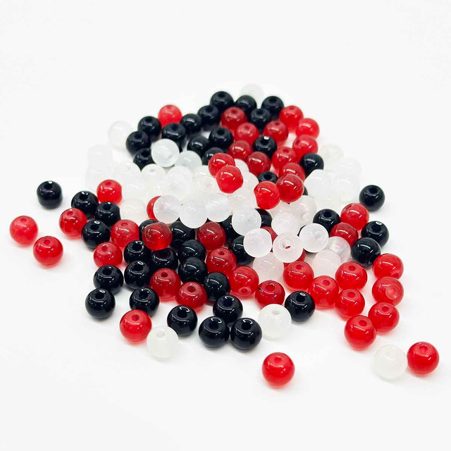 Fiasrel 20pcs Women Bracelet 6mm Beaded Macrame Bracelet End Beads