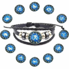 Fiasrel 12 Zodiac Bracelet Constellations Bracelets Handmade Charm Leather Bracelet