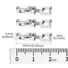 Fiasrel 3pcs White Rose Gold Plated Extenders Extension Buckles Clasps for Bracelet Necklace Jewelry Making